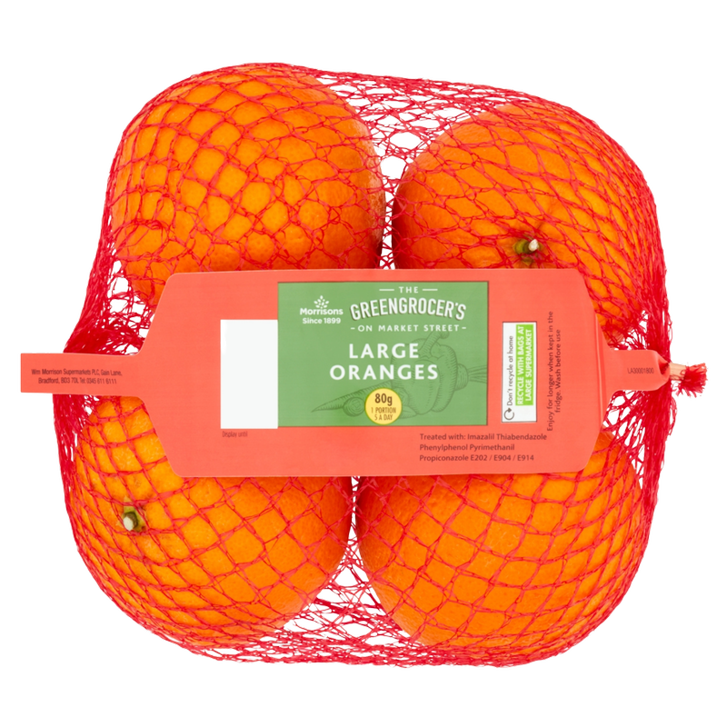 Morrisons Market St Large Oranges, 4pcs