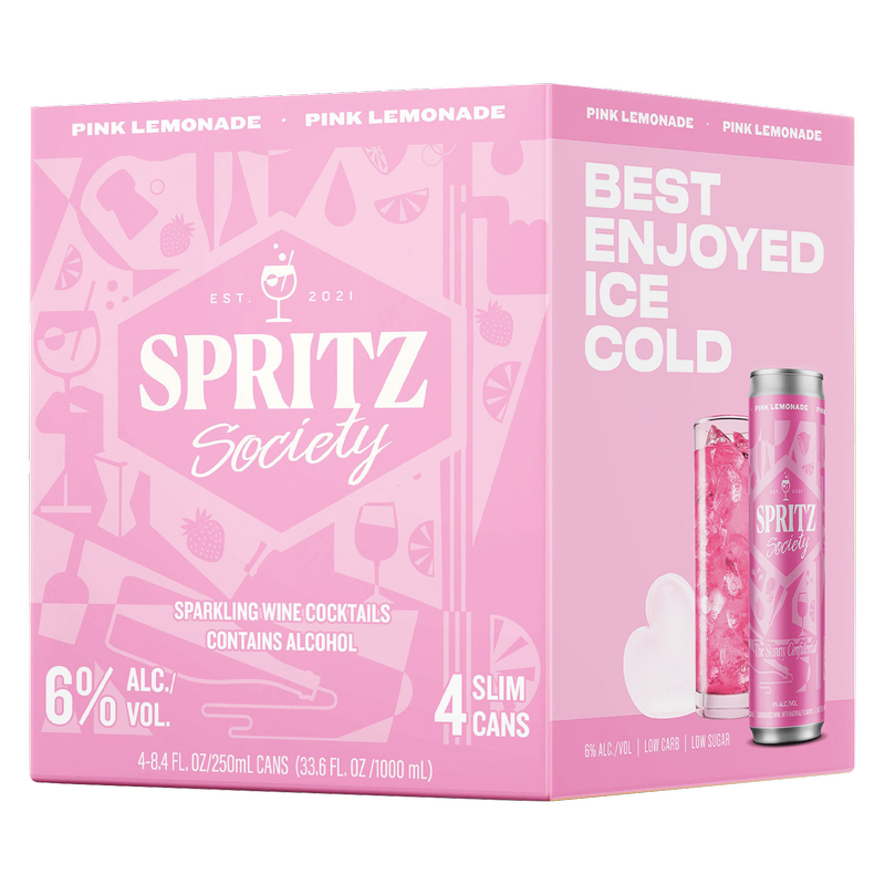 Spritz Society Pink Lemonade 4pk 250ml Can 6.0% ABV