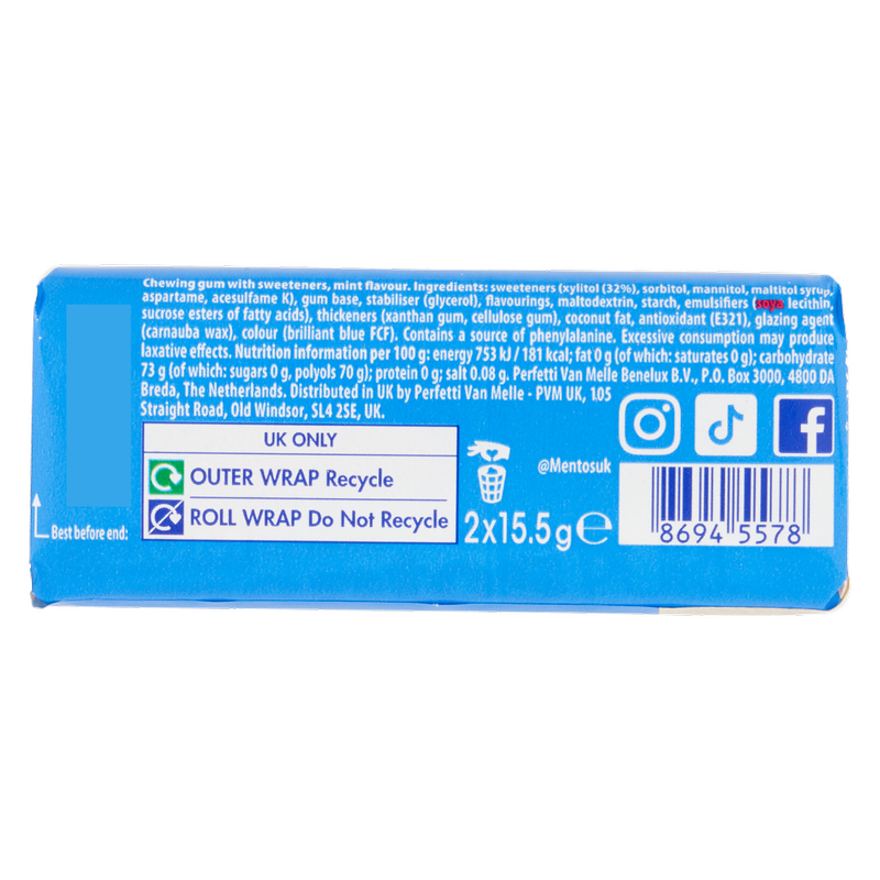 Mentos Pure Fresh Duo Pack Freshmint, 31g