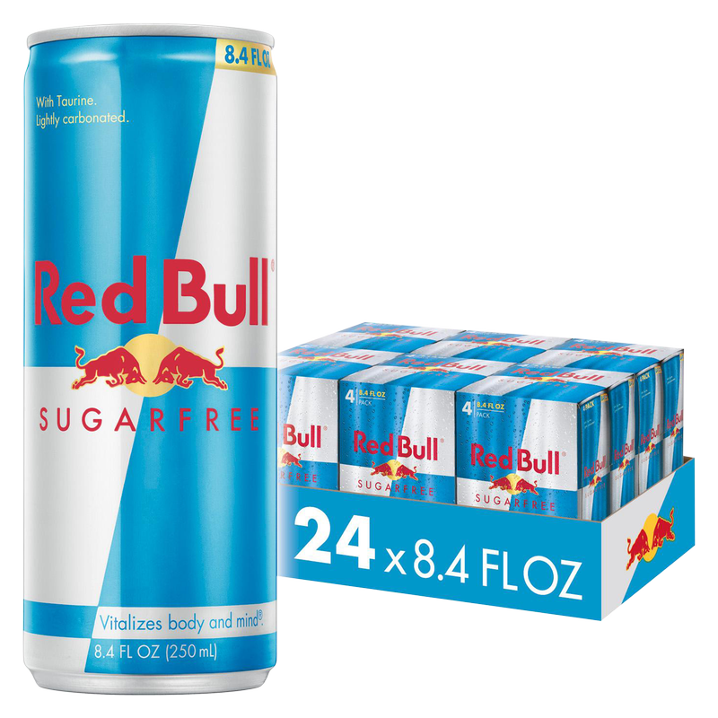 Red Bull Energy Drink, Sugar Free, 8.4 Fl Oz (6 x 4 pack)