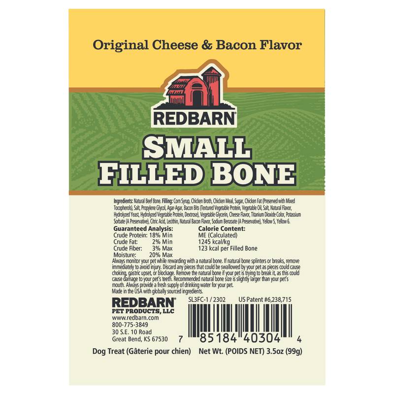 Redbarn Cheese & Bacon Filled Bone 3in 1ct