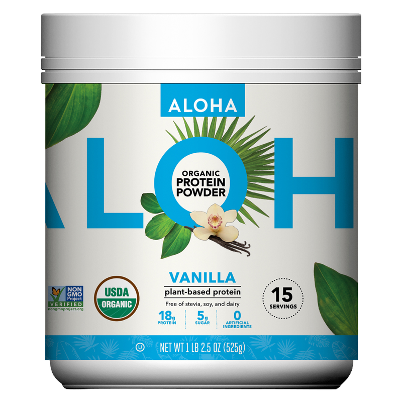 ALOHA Vanilla Plant-Based Protein Powder Tin 25oz