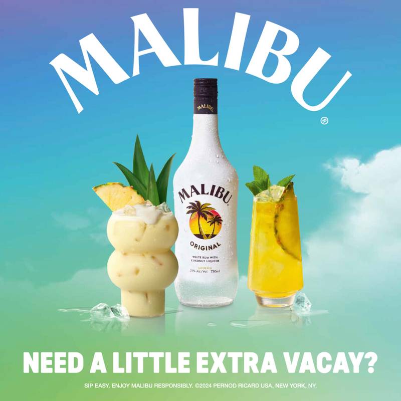 Malibu White Rum with Coconut Liqueur 1.75L (42 Proof)