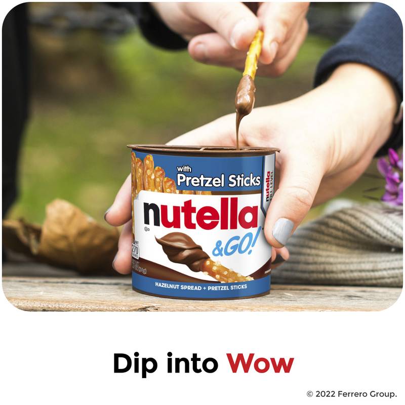 Nutella & GO! Hazelnut and Cocoa Spread with Pretzel Sticks, Snack Cup, 1.9 oz