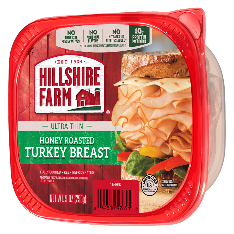 Hillshire Farm Pechuga de pavo asada con miel, rebanadas ultrafinas, 9 oz