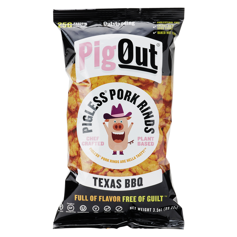 Outstanding Foods Texas BBQ Pigless Pork Rinds 3.5oz