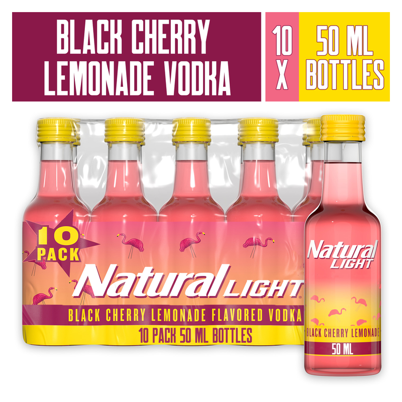 Natural Light Vodka Black Cherry Lemonade 10pk 50ml (60 proof)