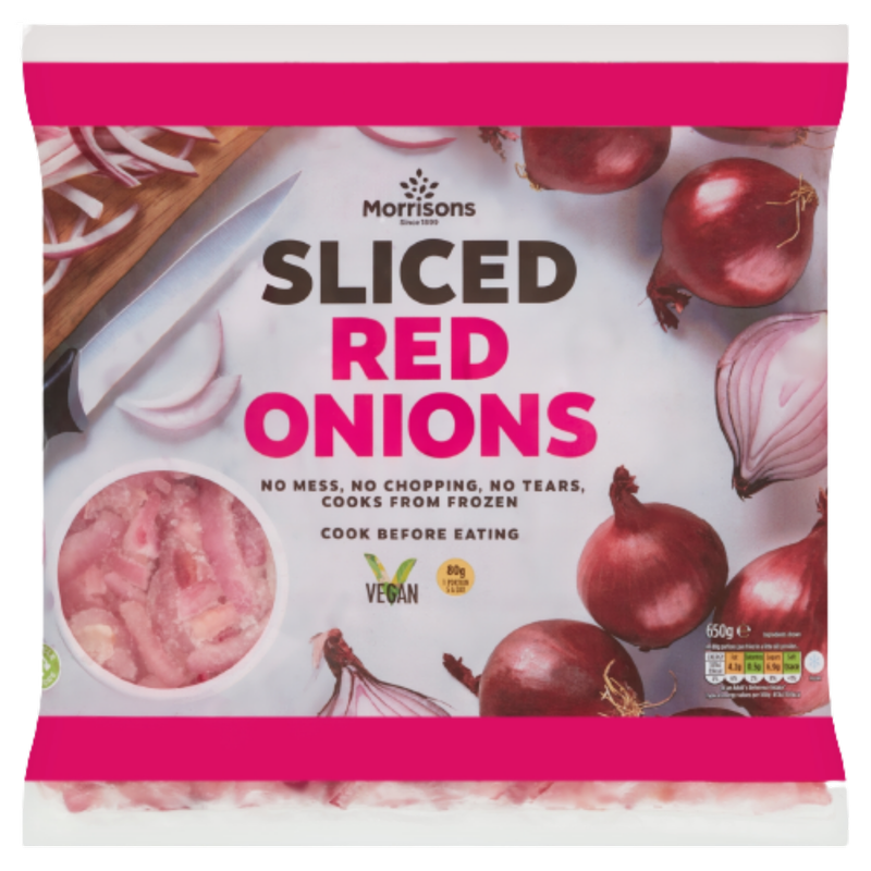 Morrisons Sliced Red Onion, 650g