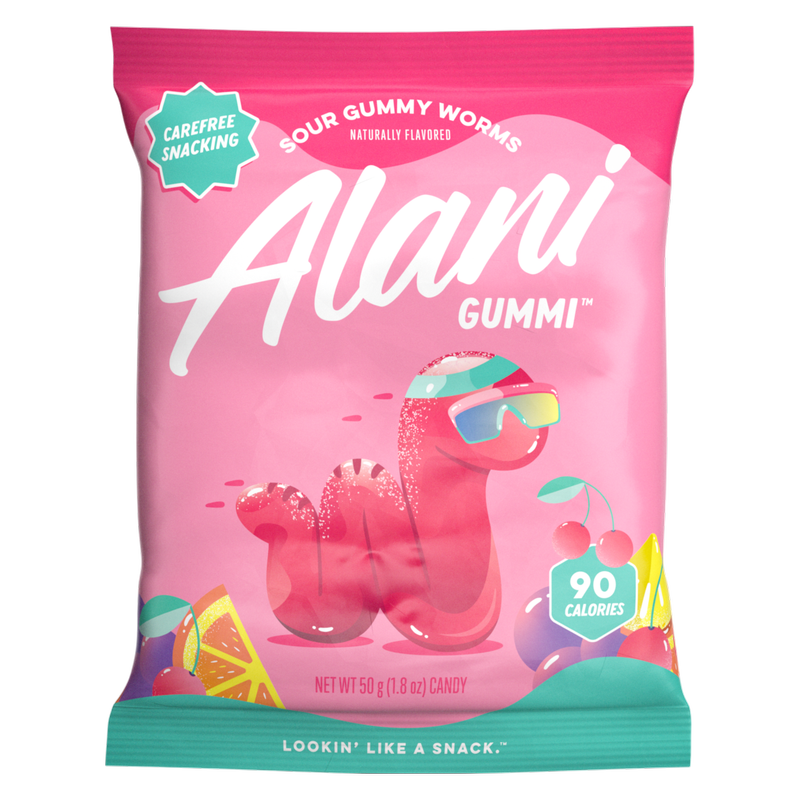 Alani Gummi Sour Gummy Worms, 1.8oz