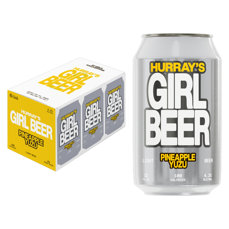 Hurray! Girl Beer Pineapple Yuzu Light Beer 6pk 12oz Can 4.2% ABV