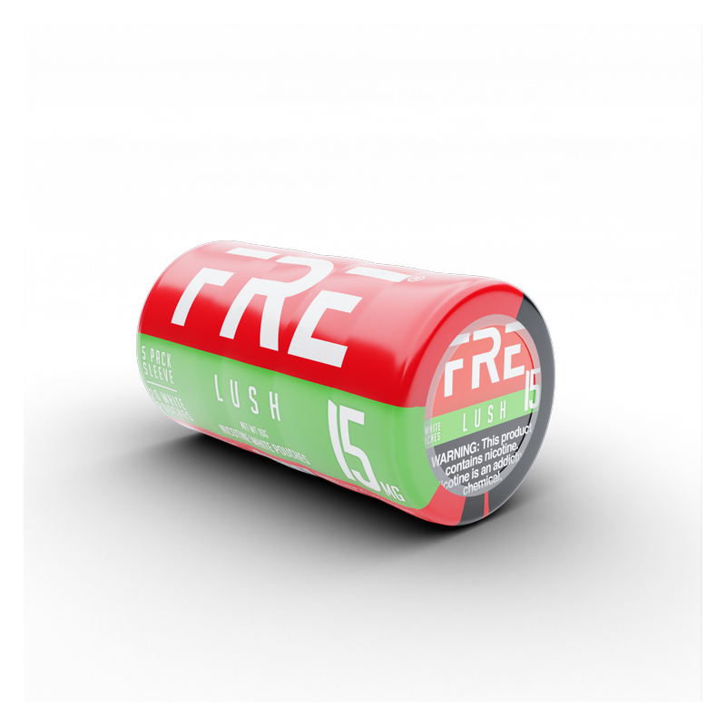 5 Pack Fre Lush Nicotine Pouches, 15mg. 
