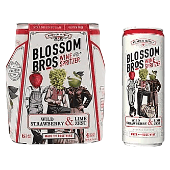 Blossom Bros Wild Strawberry and Lime Zest 4pk 12oz Can