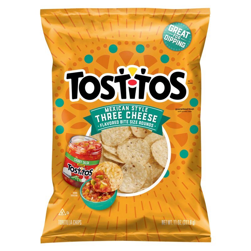 Tostitos Bite Size Mexican Style Three Cheese 11oz