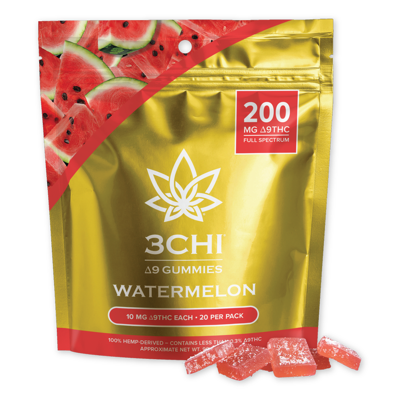 3CHI 10mg Platinum Delta 9 Gummies, Watermelon, 20ct