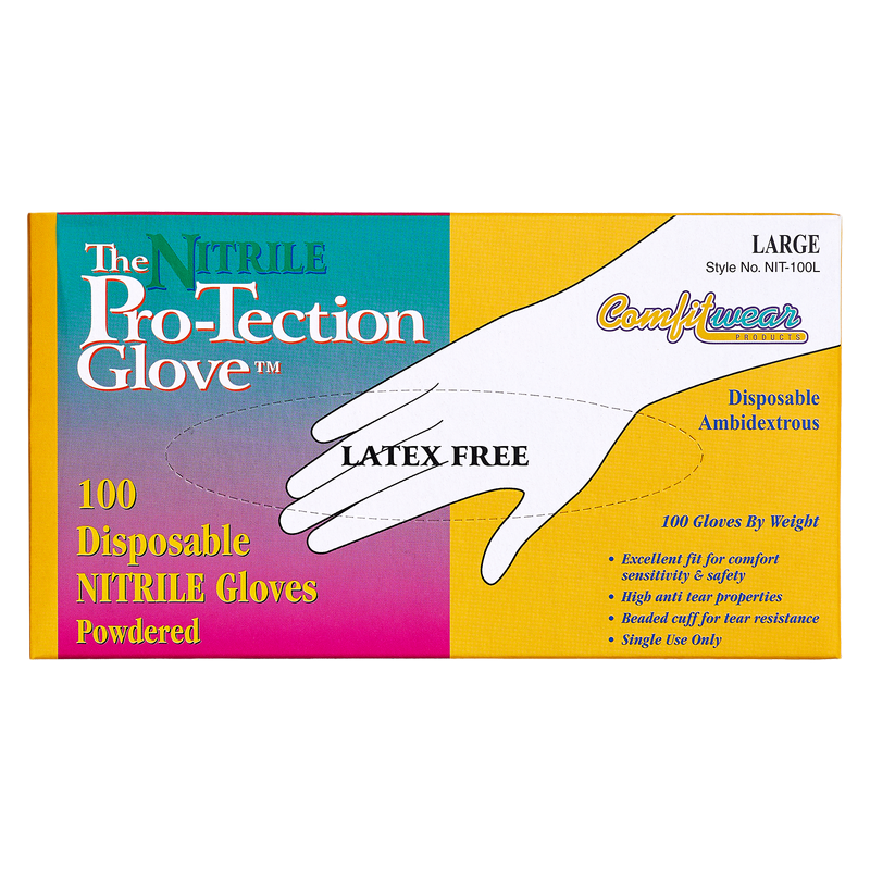 Nitrile Large Disposable Gloves 100ct