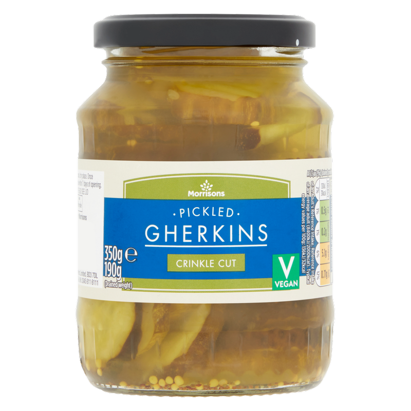 Morrisons Crinkle Cut Gherkins, 350g