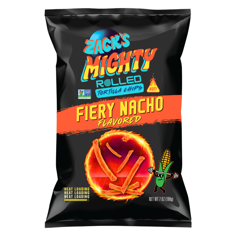 Zack's Mighty Fiery Nacho Rolled Tortilla Chips 7oz