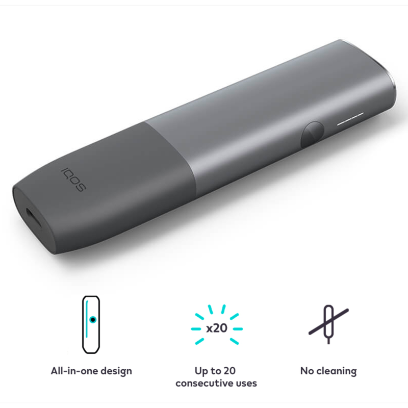 IQOS ILUMA ONE Pebble Grey (Bundled Kit), 1pcs : fast delivery by App or  Online