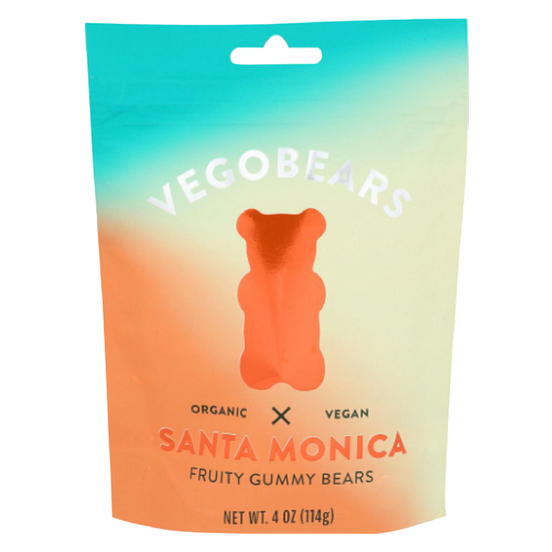 Vegobears Santa Monica Organic Vegan Fruity Gummy Bears, 4oz