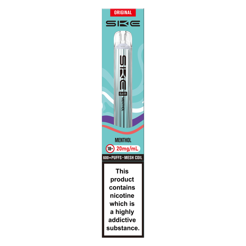 SKE BAR 600 Rechargable Prefilled Kit Menthol 20mg, 1pcs