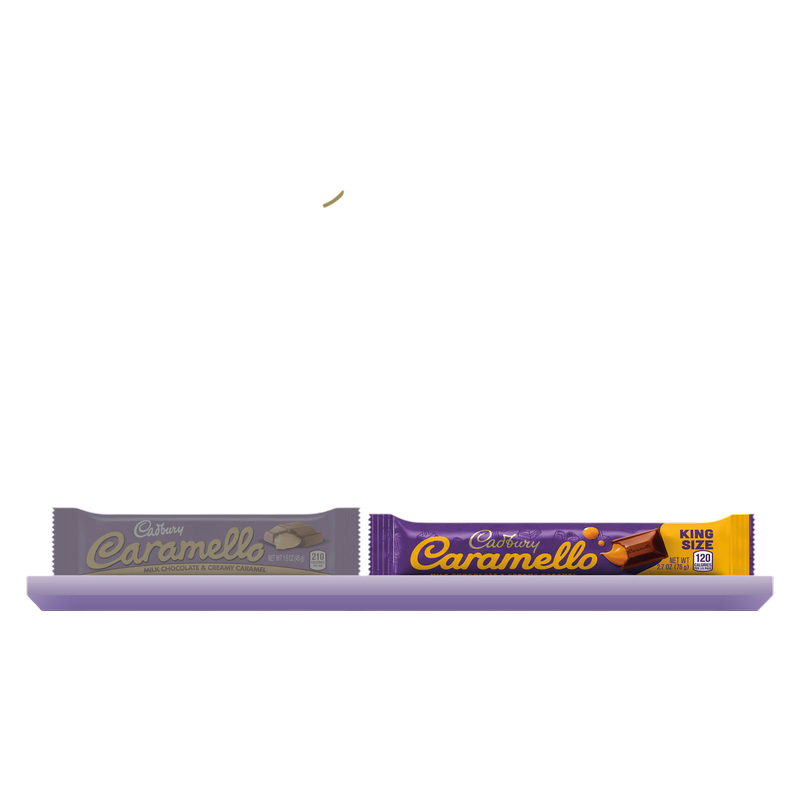 Cadbury Caramello Chocolate con leche y caramelo, tamaño King Size, 2.7 oz