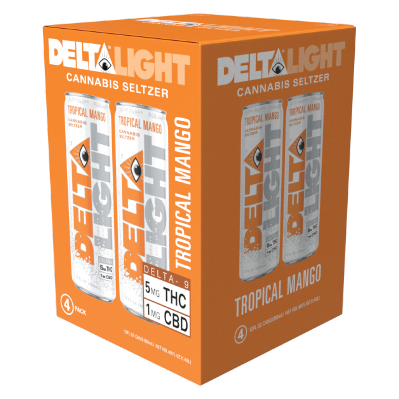 Delta Light 5mg THC Tropical Mango Seltzer 12pk 12oz Can