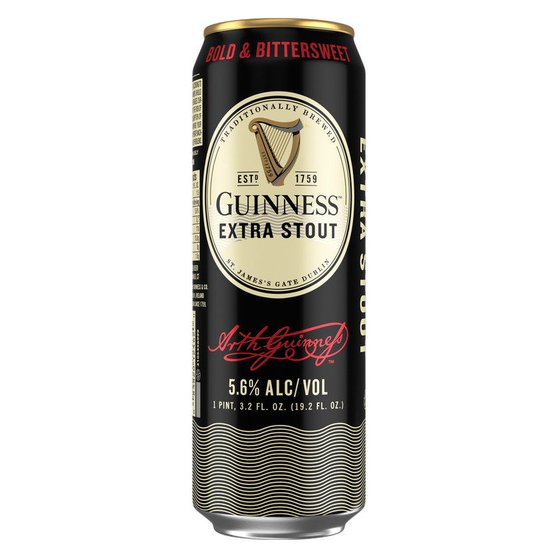 Guinness Extra Stout Single 19.2oz Can 5.6% ABV