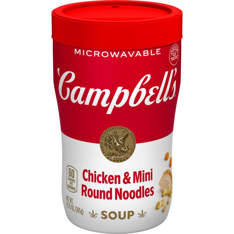 Campbell's® Sipping Soup, Chicken & Mini Round Noodle Soup, 10.75 oz Microwavable Cup