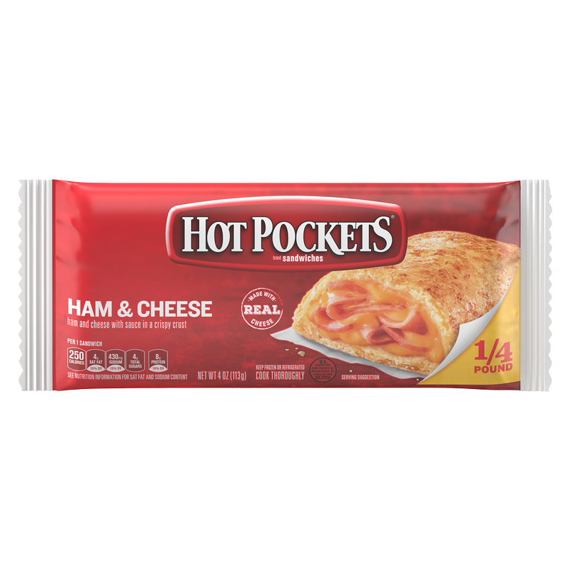 Hot Pockets Ham & Cheese Singles 8oz