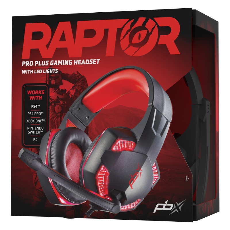 Raptor Pro Plus Gaming Headset With Led Lights