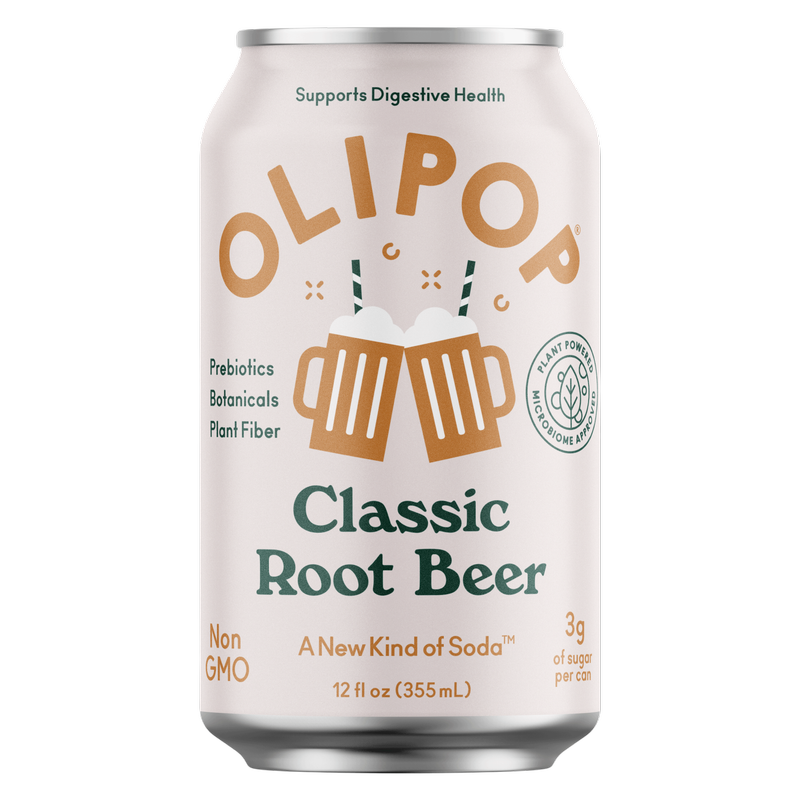 Olipop Classic Root Beer 12oz Can Shelf Stable