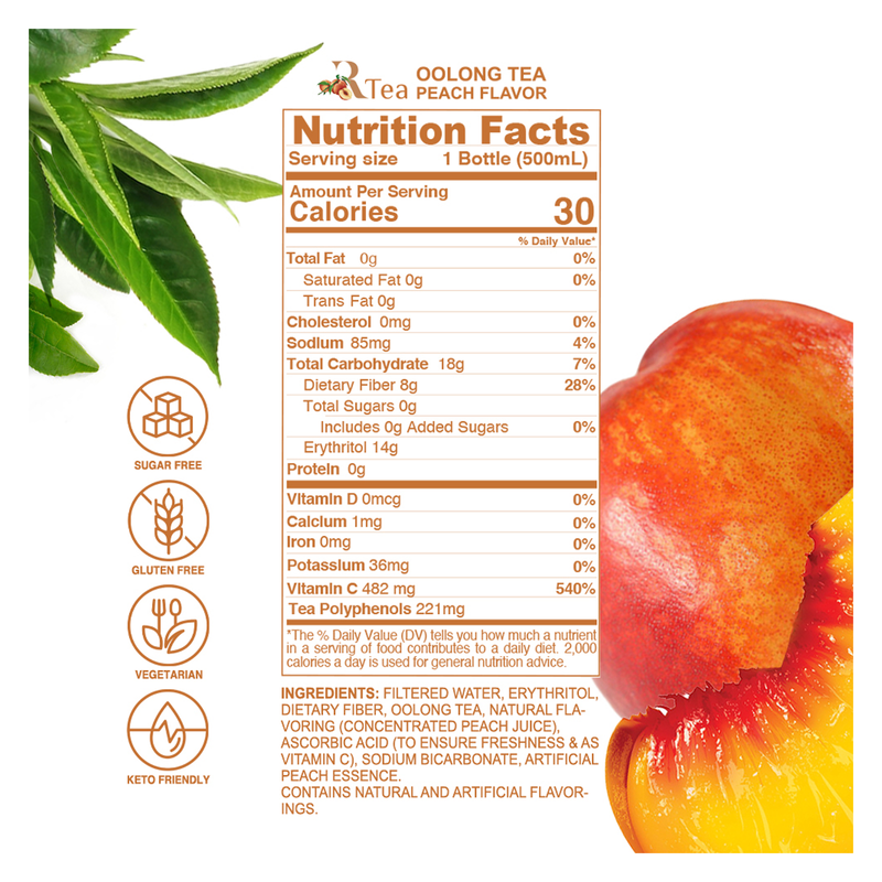 Genki Forest Peach Oolong Tea 16.9oz