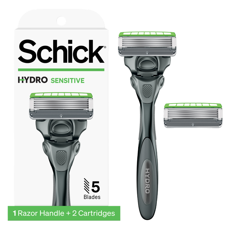 Schick Hydro 5 Blade Sensitive Skin Razor for Men and 2 Razor Refills