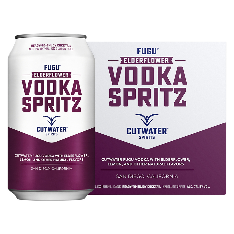 Cutwater Vodka Spritz Elderflower 4pk 12oz Can