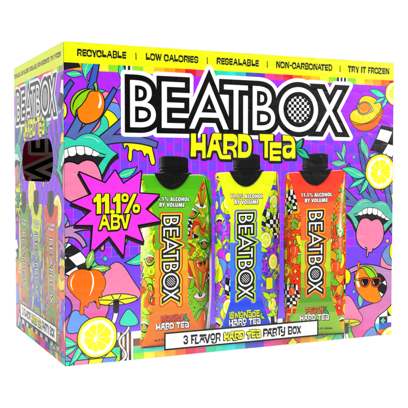 BeatBox Hard Tea Variety Pack 6pk 500ml 11.1% ABV Wine-Based