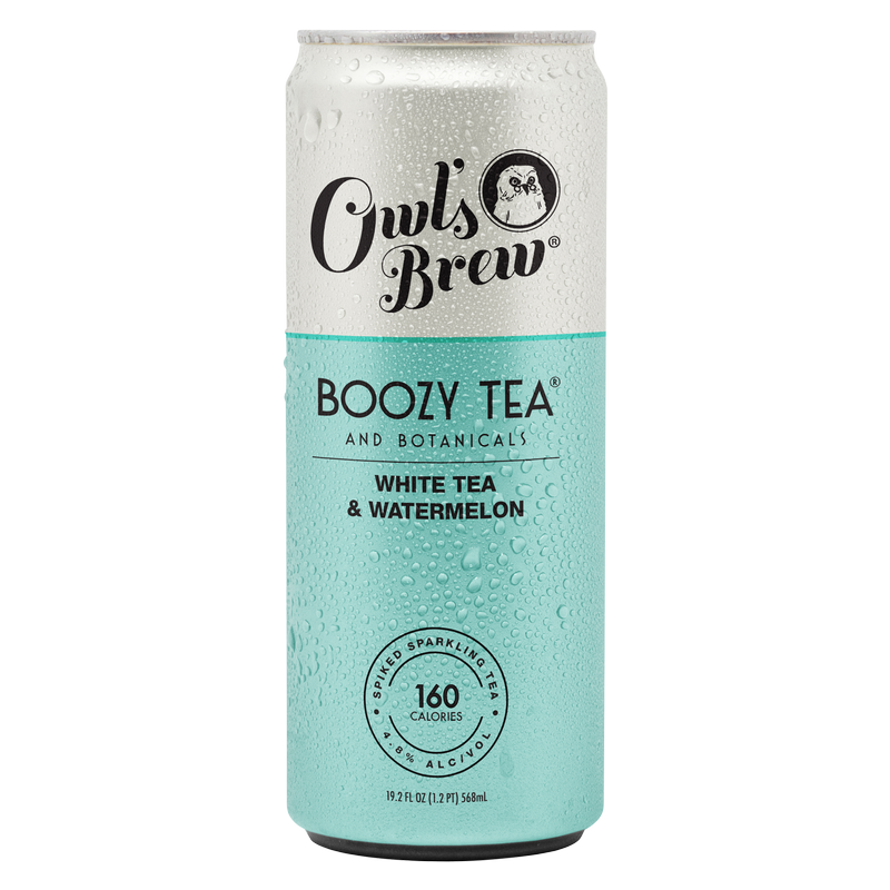 Owl's Brew Boozy Tea White Tea & Watermelon 19.2oz Can 4.8% ABV