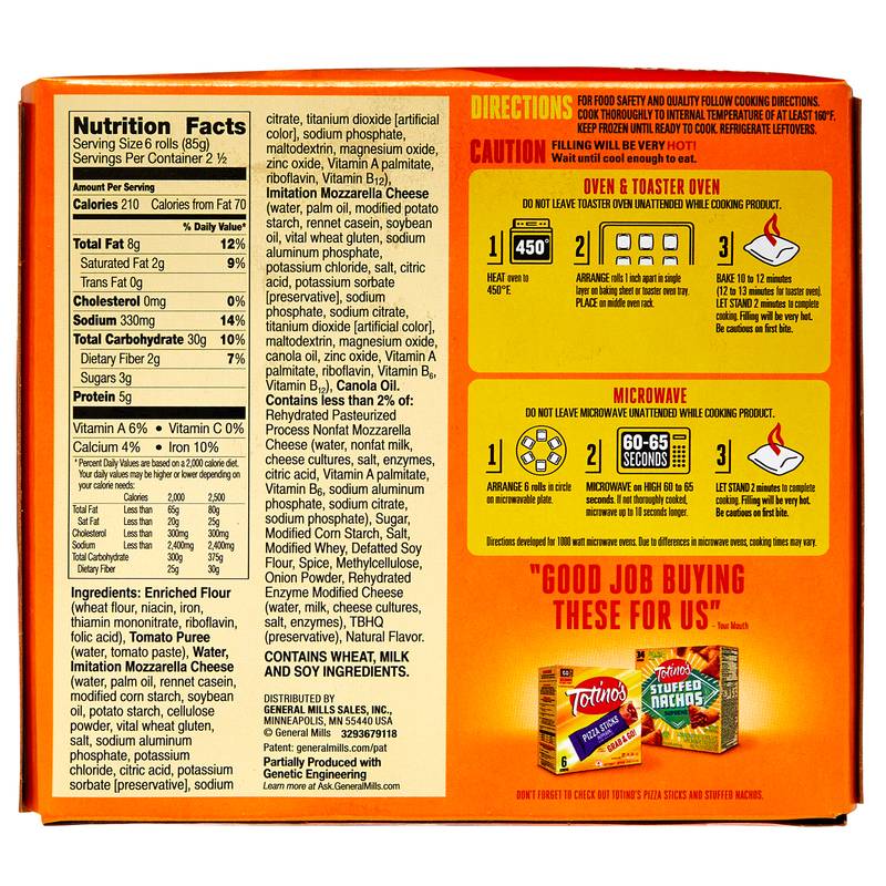 Totino's Frozen Cheese Pizza Rolls Cheese 15ct 7.5oz