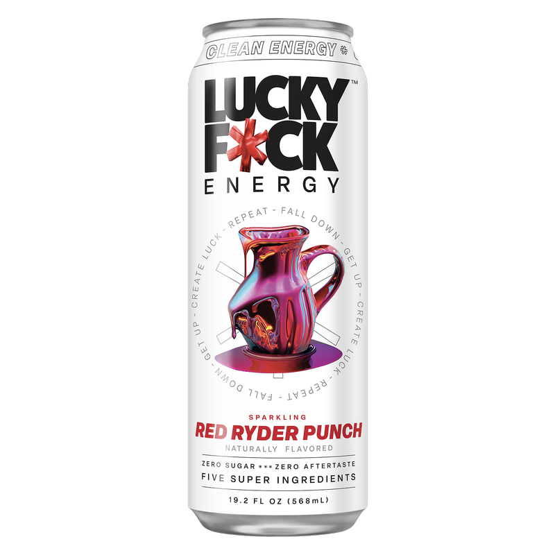 Lucky F*ck Energy Drink Red Ryder Punch 19.2oz can