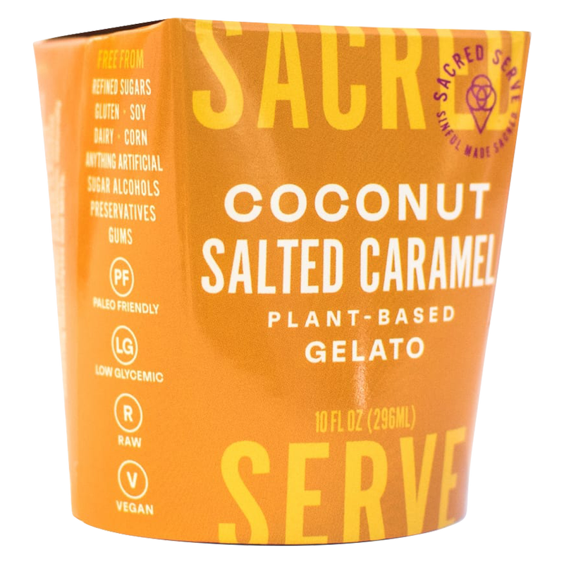 Sacred Serve Coconut Salted Caramel Gelato 10oz