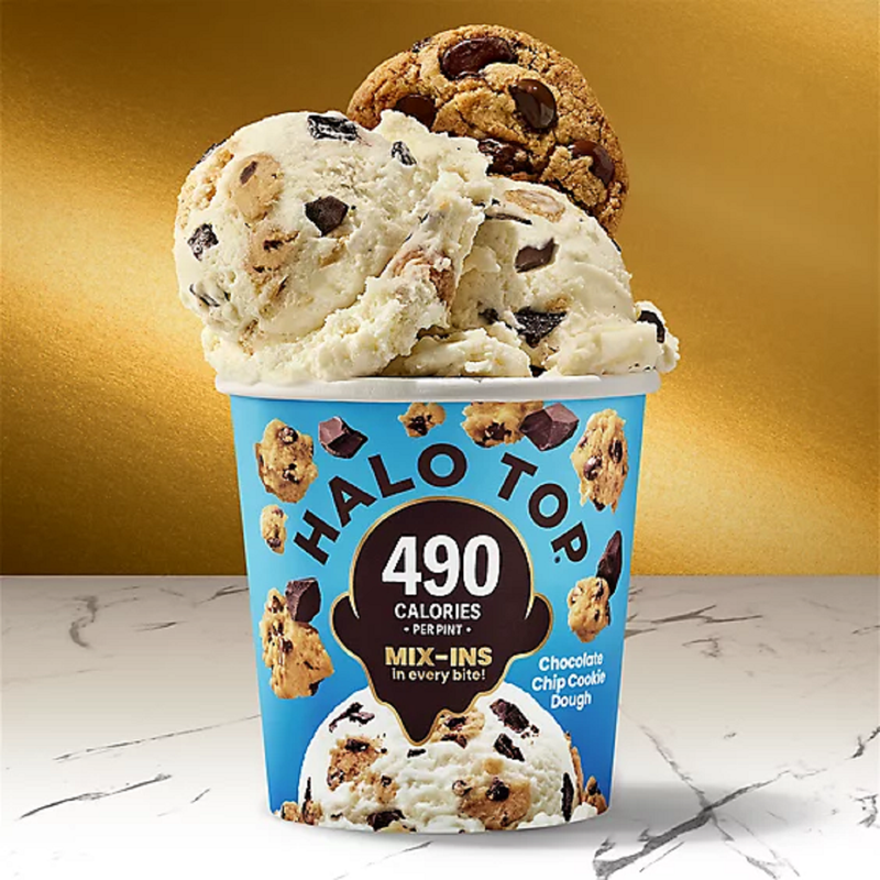 Halo Top Mix Ins Chocolate Chip Cookie Dough Light Pint, 16oz