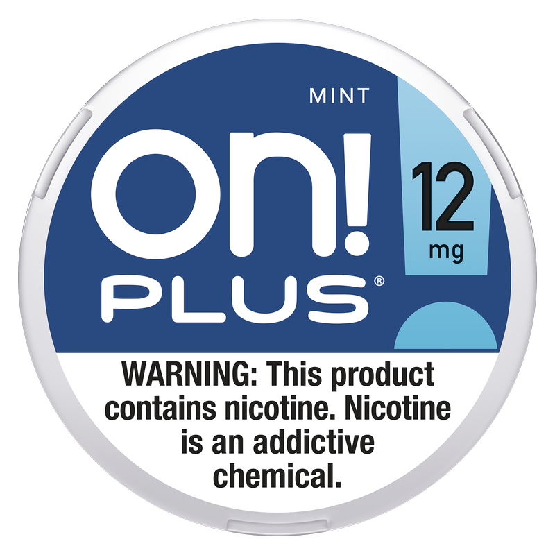 on! PLUS™ Mint Nicotine Pouch, 12mg