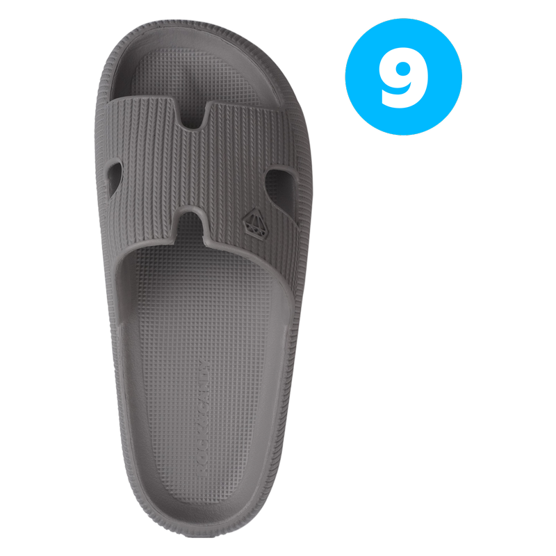 Henley Foam Slides Light Grey- Women's Size 9