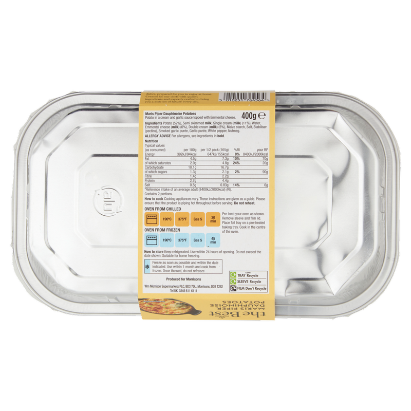 Morrisons The Best Maris Piper Dauphinoise Potatoes, 400g
