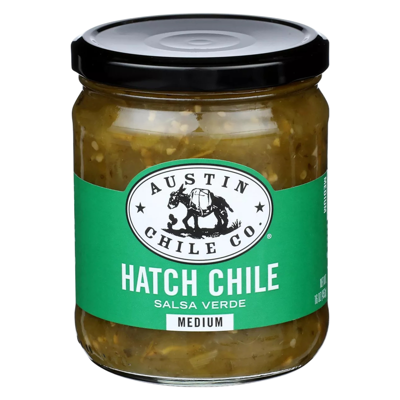 Austin Chile Co Hatch Chile Medium Salsa Verde, 16oz,. 