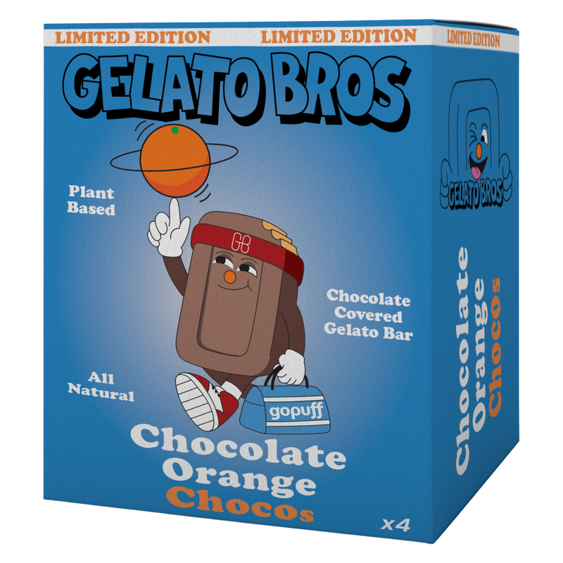 Gelato Bros Chocolate Orange Chocos, 4 x 50ml