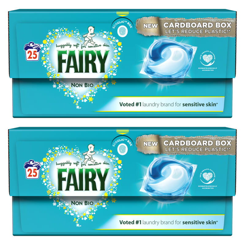 Fairy Non Bio Washing Pods, 2 x 25pcs
