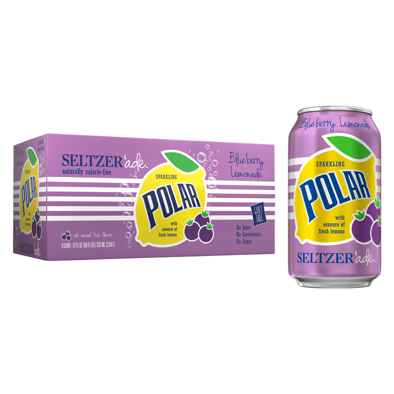 Polar Blueberry Lemonade Seltzer 8pk 12oz