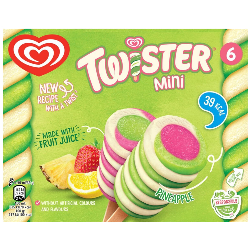 Twister Mini Ice Cream, 6 x 50ml