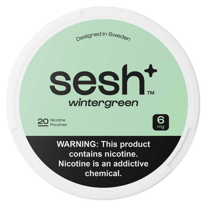 Sesh+ Wintergreen Nicotine Pouch, 6mg