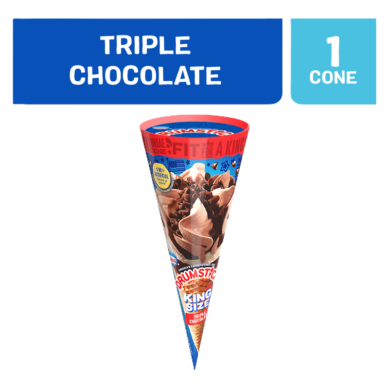 Drumstick Triple Chocolate King Cone 1ct 7.5oz